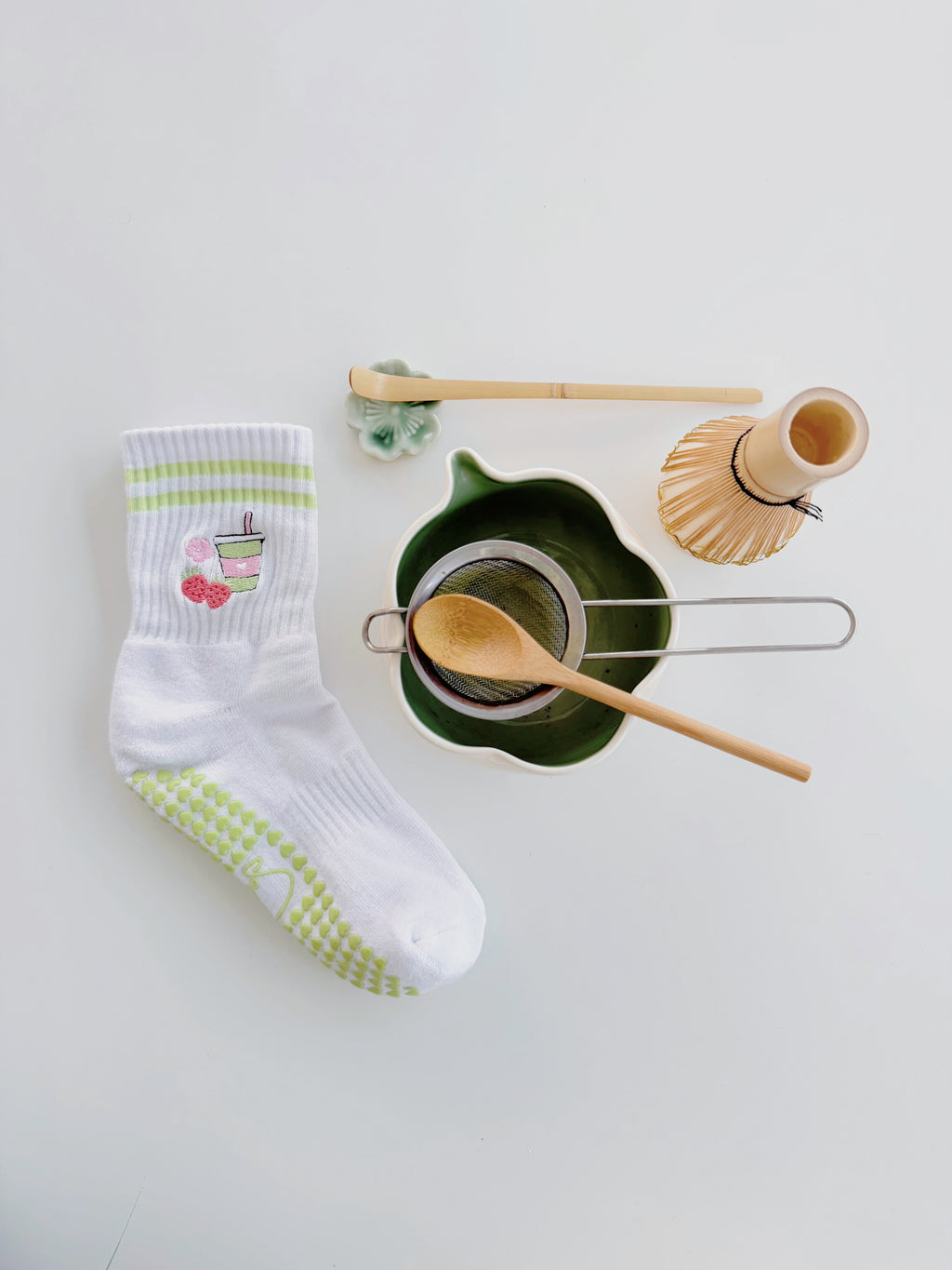 Matcha Grip Sock
