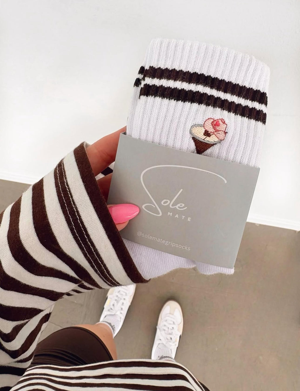 Espresso Grip Sock
