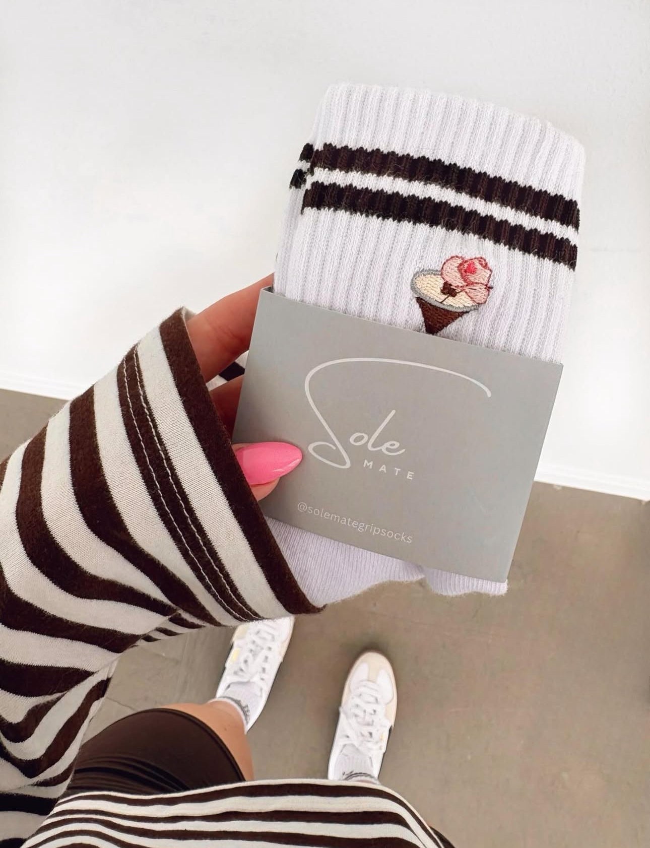Espresso Grip Sock